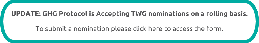 GHG Protocol is accepting TWG nominations on a rolling basis